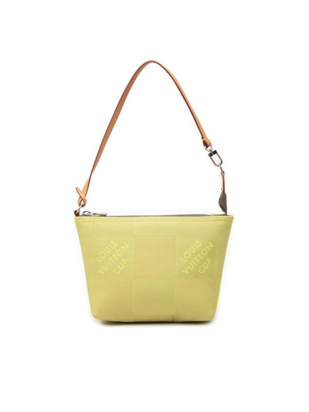 Louis Vuitton Damier Jean Volunteer Cup Included Pouch Handbag Lime Green